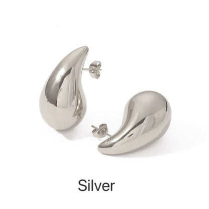 Pendientes gota oro