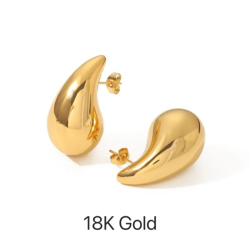 Pendientes gota oro