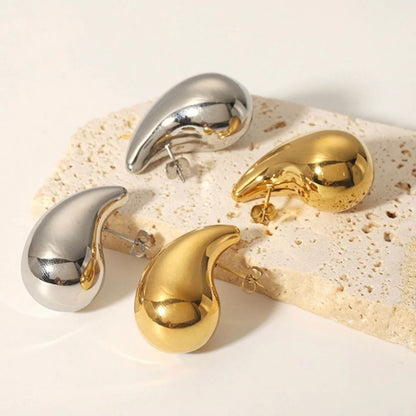 Pendientes gota oro