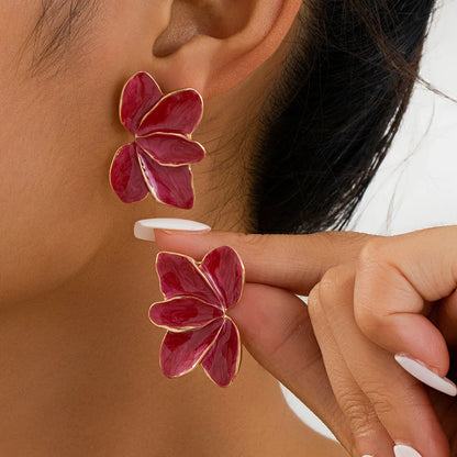 Pendientes flores esmaltadas