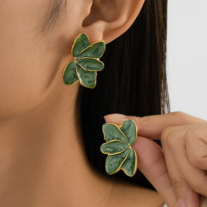 Pendientes flores esmaltadas
