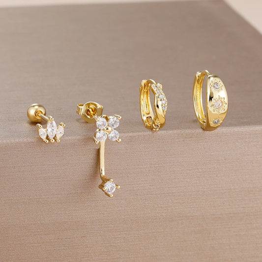 Pendientes estrella zirconia