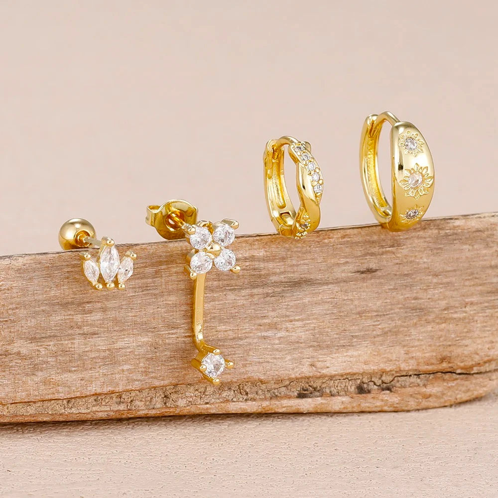Pendientes estrella zirconia