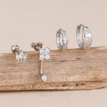 Pendientes estrella zirconia