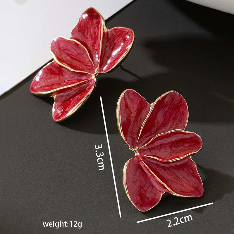 Pendientes flores esmaltadas