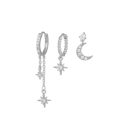 Pendientes luna estrella