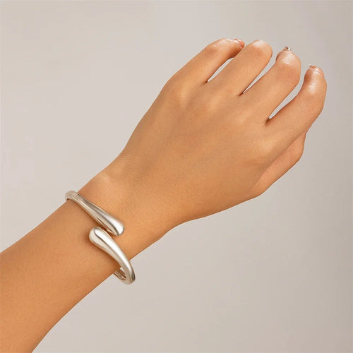 Pulsera gota plateada