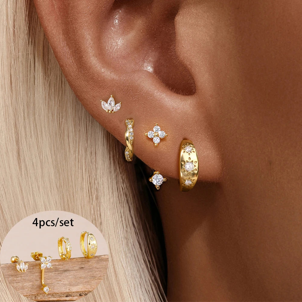 Pendientes estrella zirconia