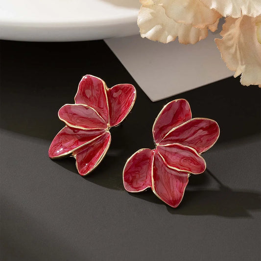 Pendientes flores esmaltadas