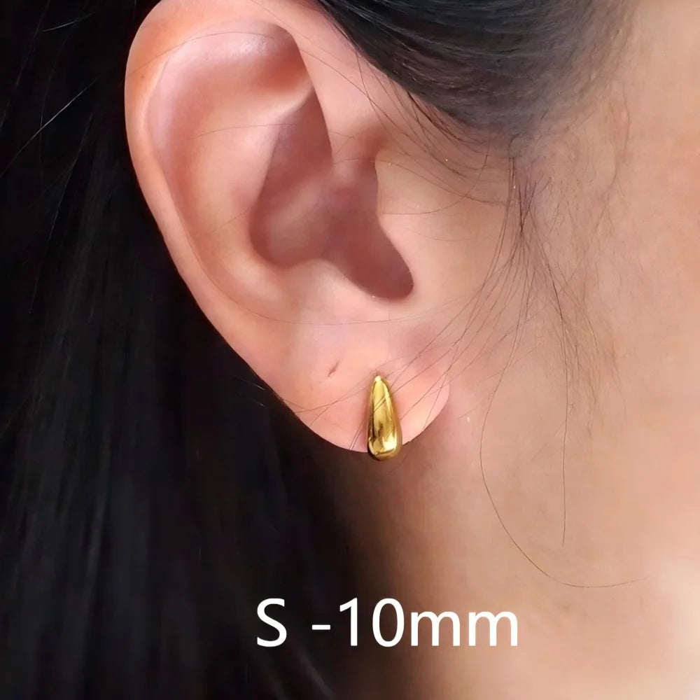 Pendientes gota oro