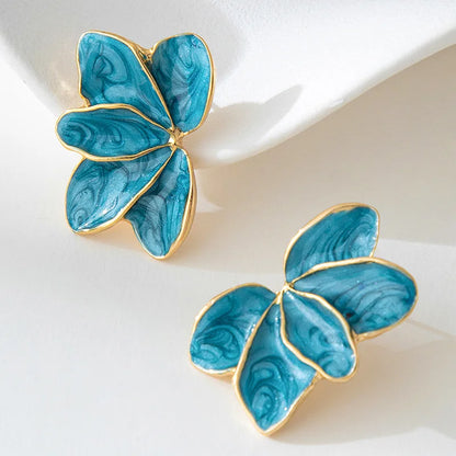 Pendientes flores esmaltadas