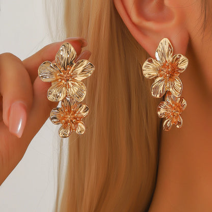 Pendientes Doble Flor